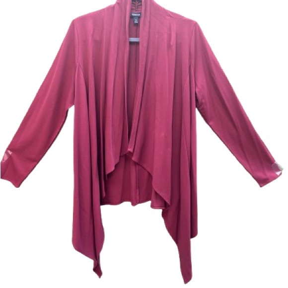 torrid Sweaters - TORRID‎ Women's Draped Cardigan Sweater - RED size 0